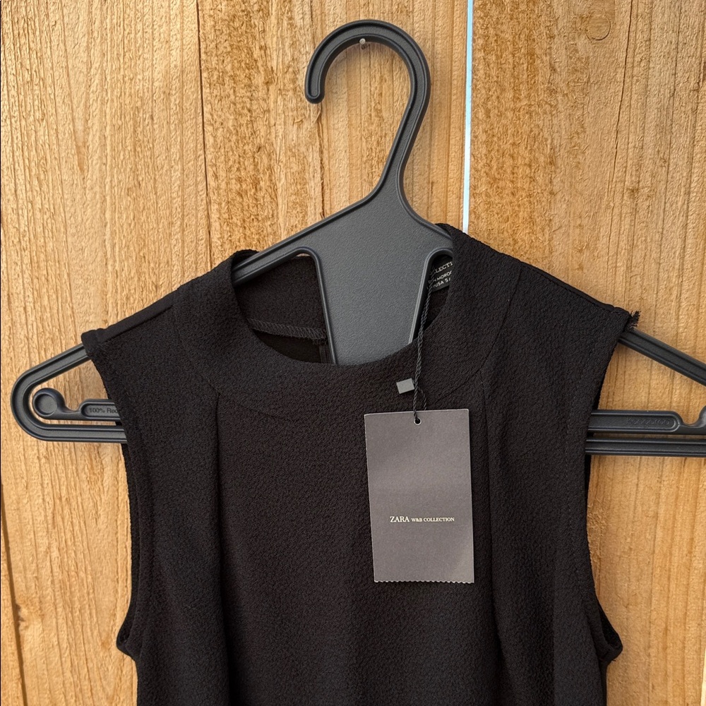 Zara Black Sleeveless Peplum Mini Dress - Picture 5 of 14